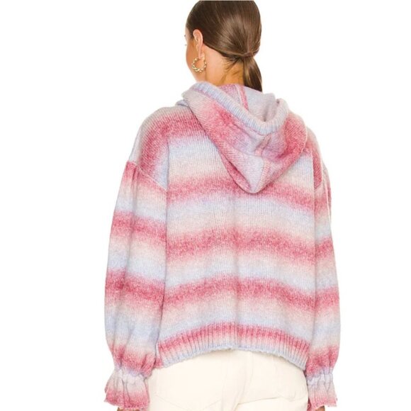 Something Navy Ombre Striped Hoodie Sweater - Picture 2 of 8